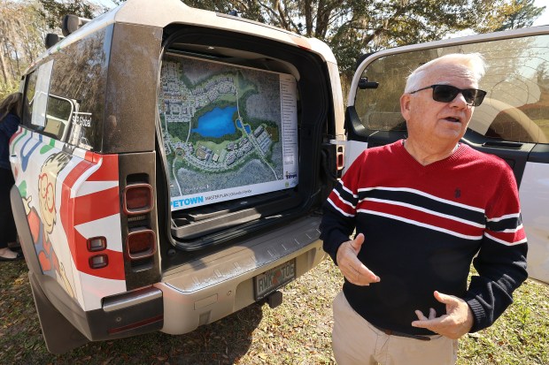 Tim Kuck discusses a plan to build a community on 400 acres of land for disabled people. He is pictured on Thursday, January 29, 2026. (Stephen M. Dowell/Orlando Sentinel)