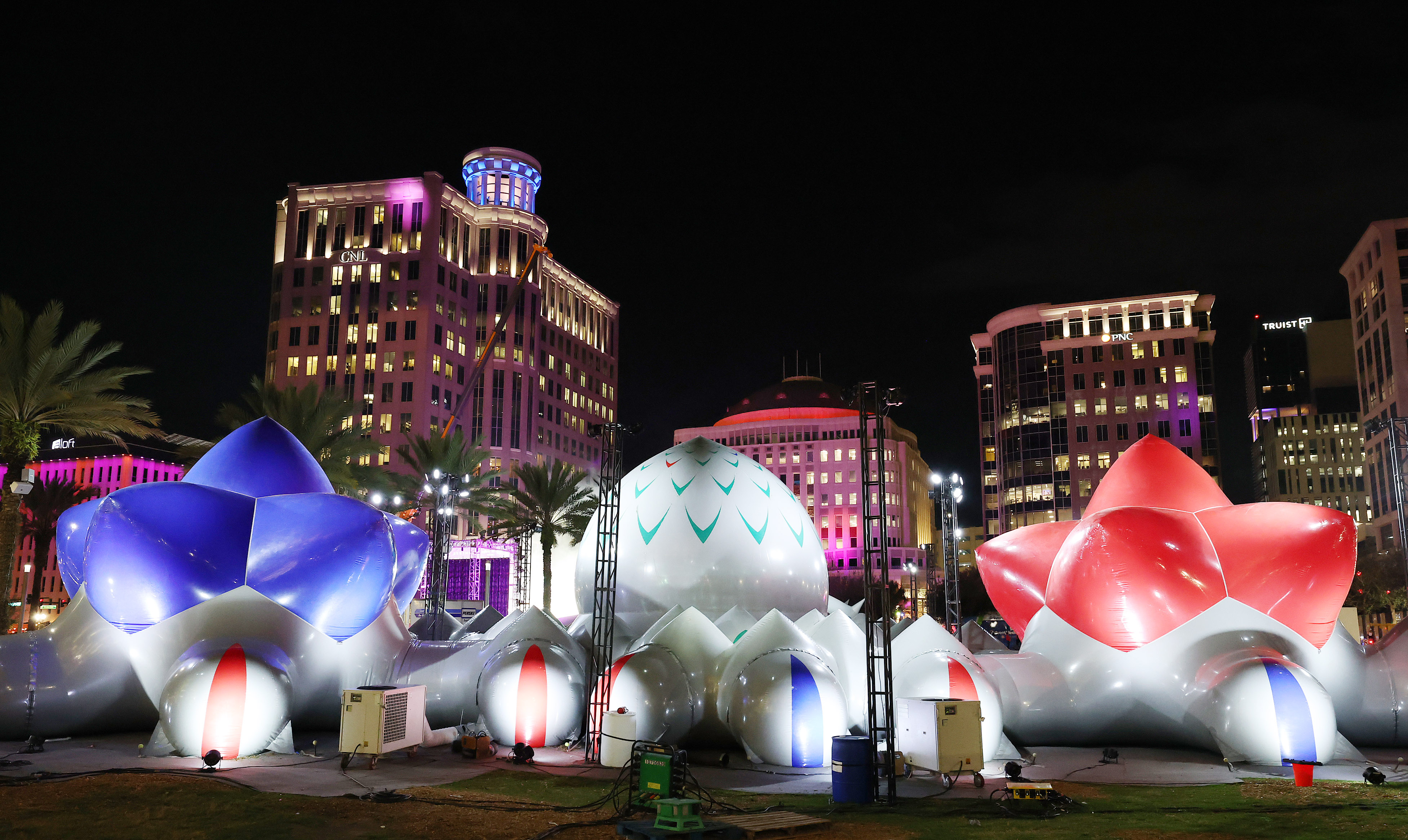 Inflatables that are part of the Architects of Air Arborialis...