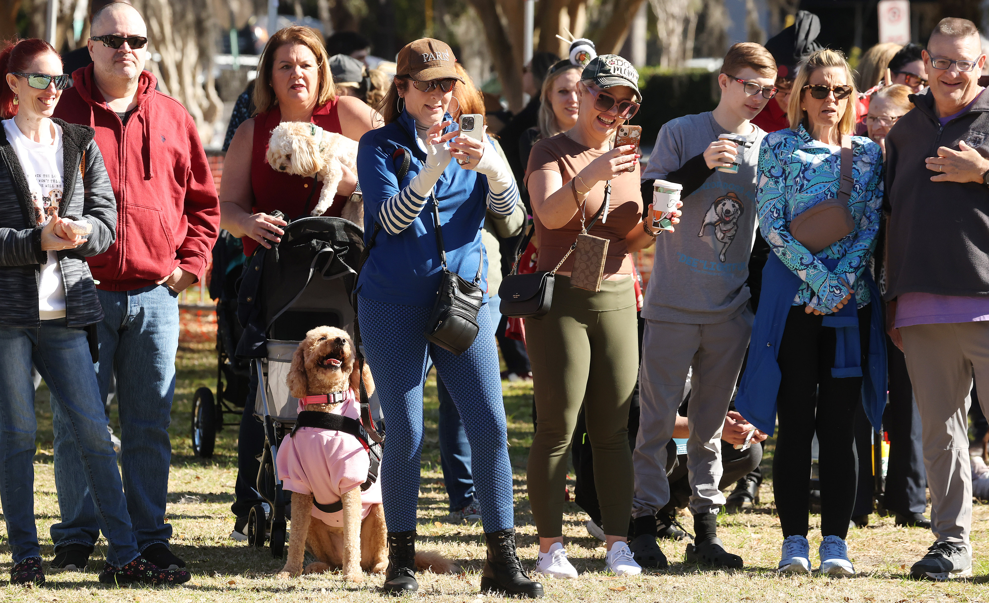 Spectators are delighted as they watch the pet contest during...