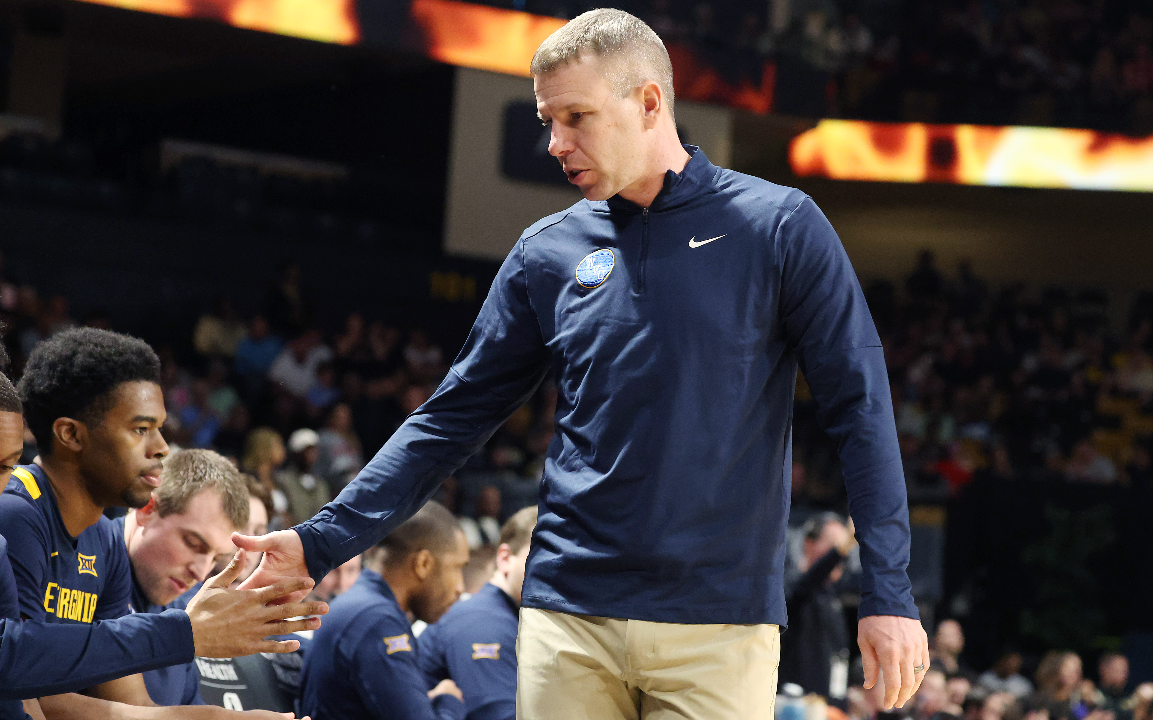 West Virginia coach Ross Hodge is pictured during the West...