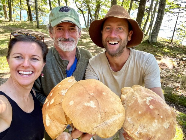 Activist and conservationist Robin Greenfield is foraging all of his food for one year, including large bolete mushrooms. (Courtesy of Robin Greenfield)