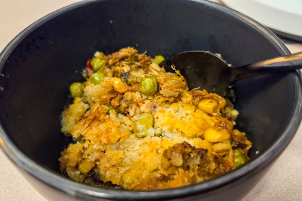 Invasive wild yams transformed into a topping for shepherd's pie. (Patrick Connolly/Orlando Sentinel)
