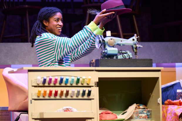 Tiara (Lydia Danielle) sees the magic in her mother's hat-making studio in "Tiara's Hat Parade," now playing at Orlando Family Stage. (Courtesy Orlando Family Stage)