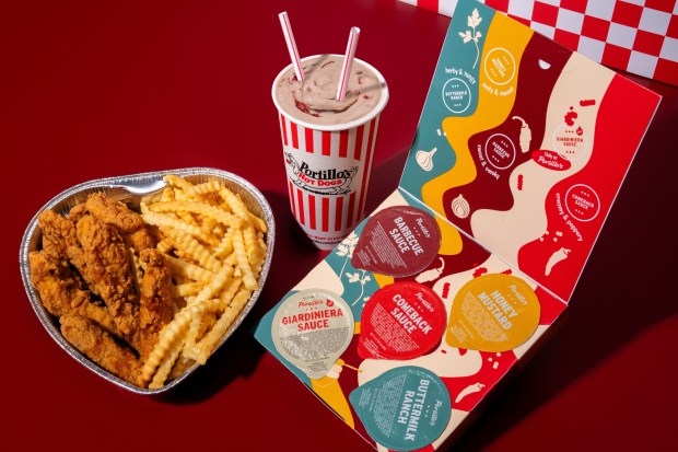Tendies in a heart-shaped tin is a holiday win from Portillo's. (Photo courtesy Portillo's)