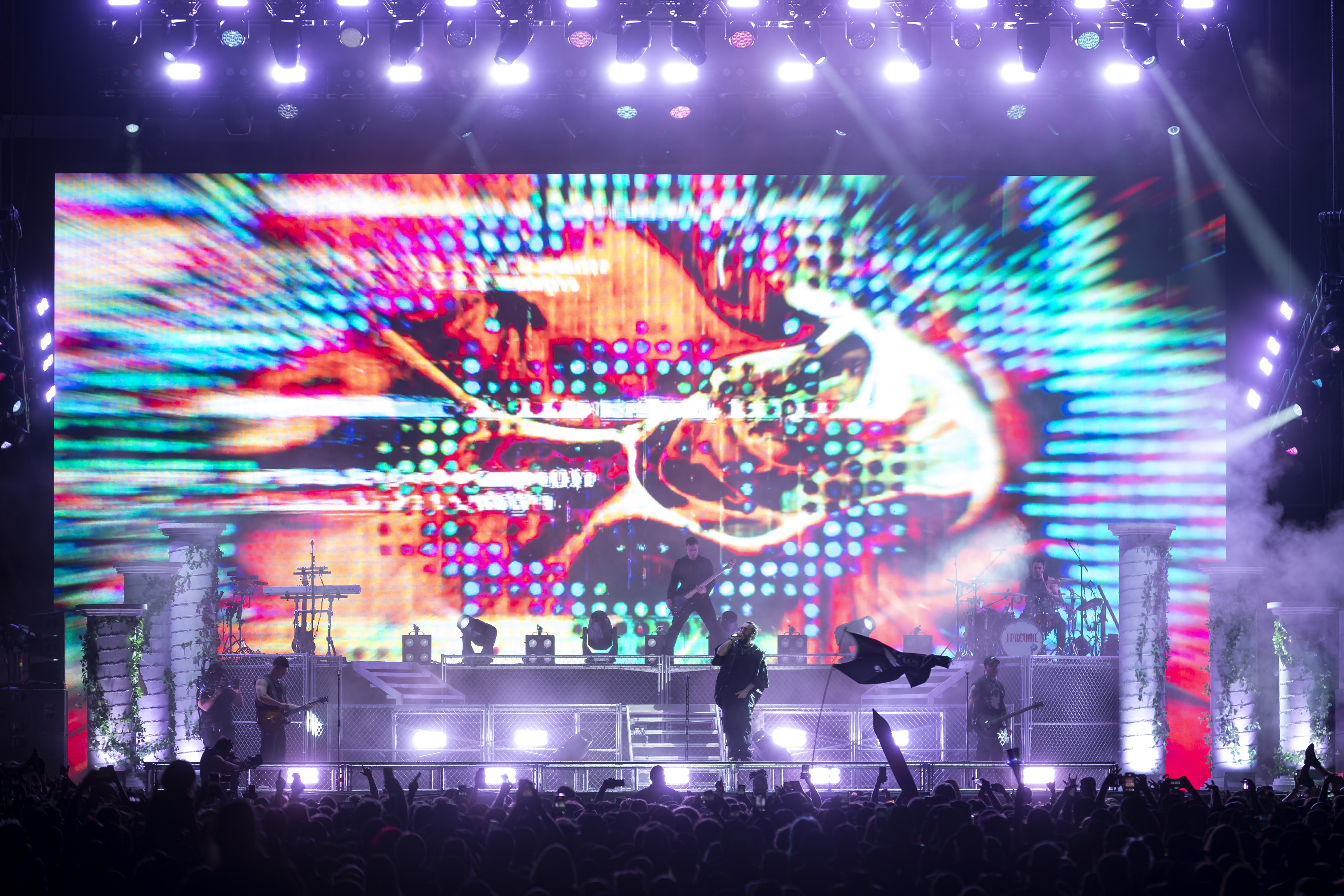 I Prevail performs on the main stage during Vans Warped...