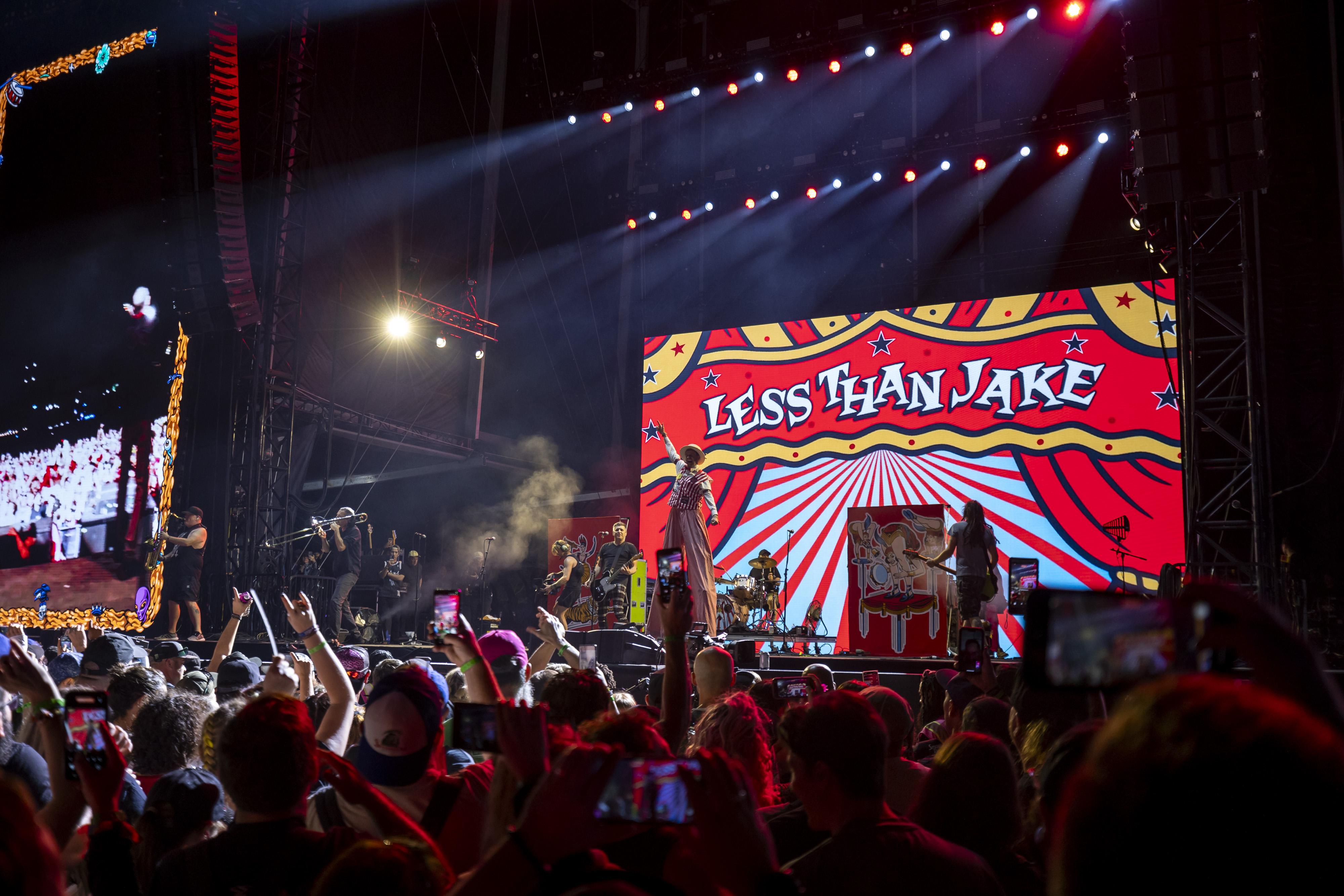 Gainesville-based ska punk band Less Than Jake performs during Vans...