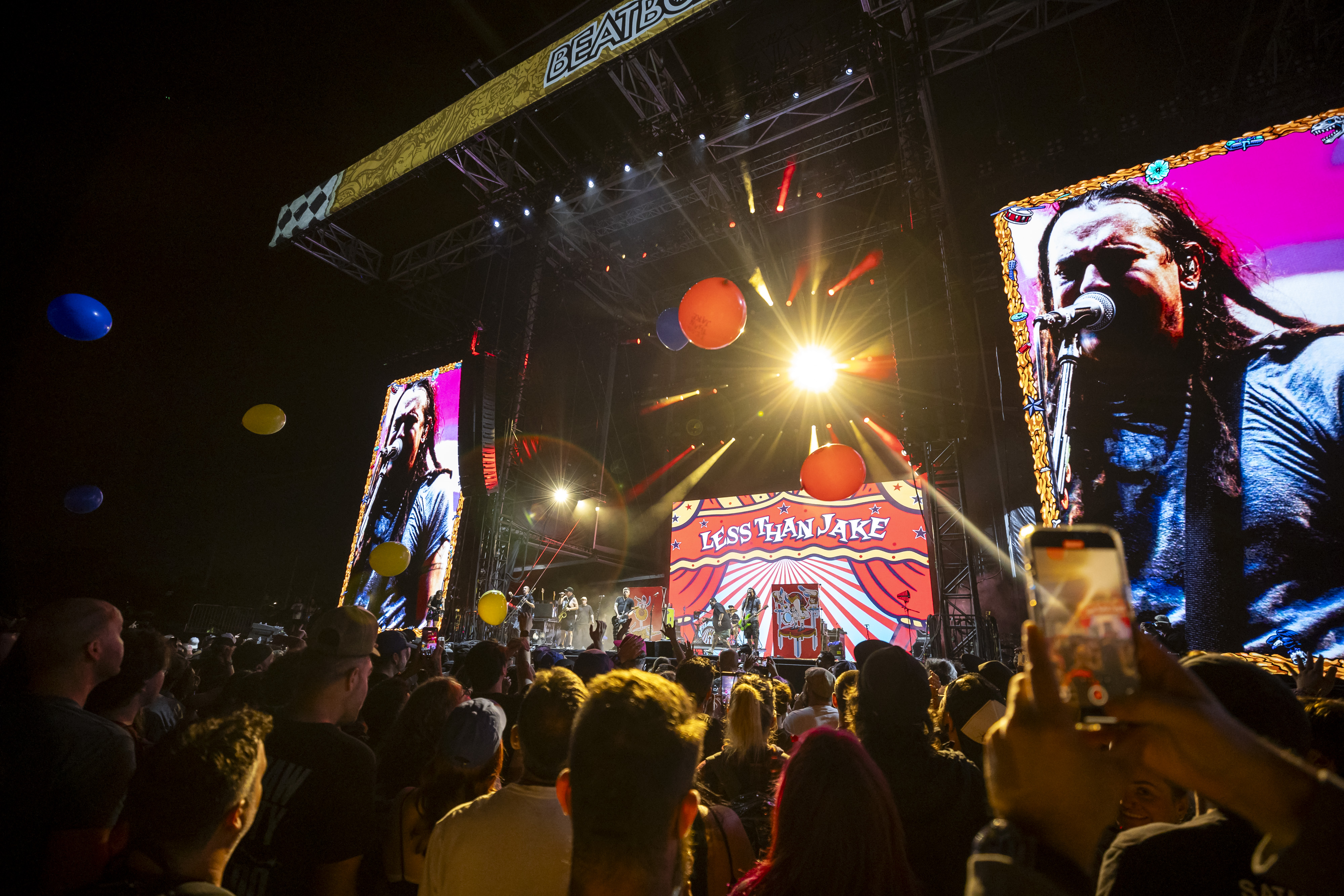 Gainesville-based ska punk band Less Than Jake performs during Vans...