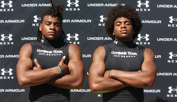 Tavares wins brothers and linebackers Jelani and Aril Bentley, who will both be seniors this upcoming season. (Chris Hays/Orlando Sentinel)