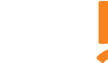 TheaterMania Logo white orange