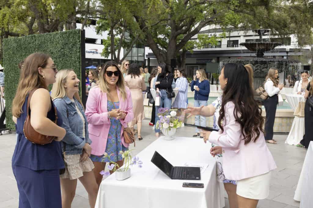 People at a Women's History Month event