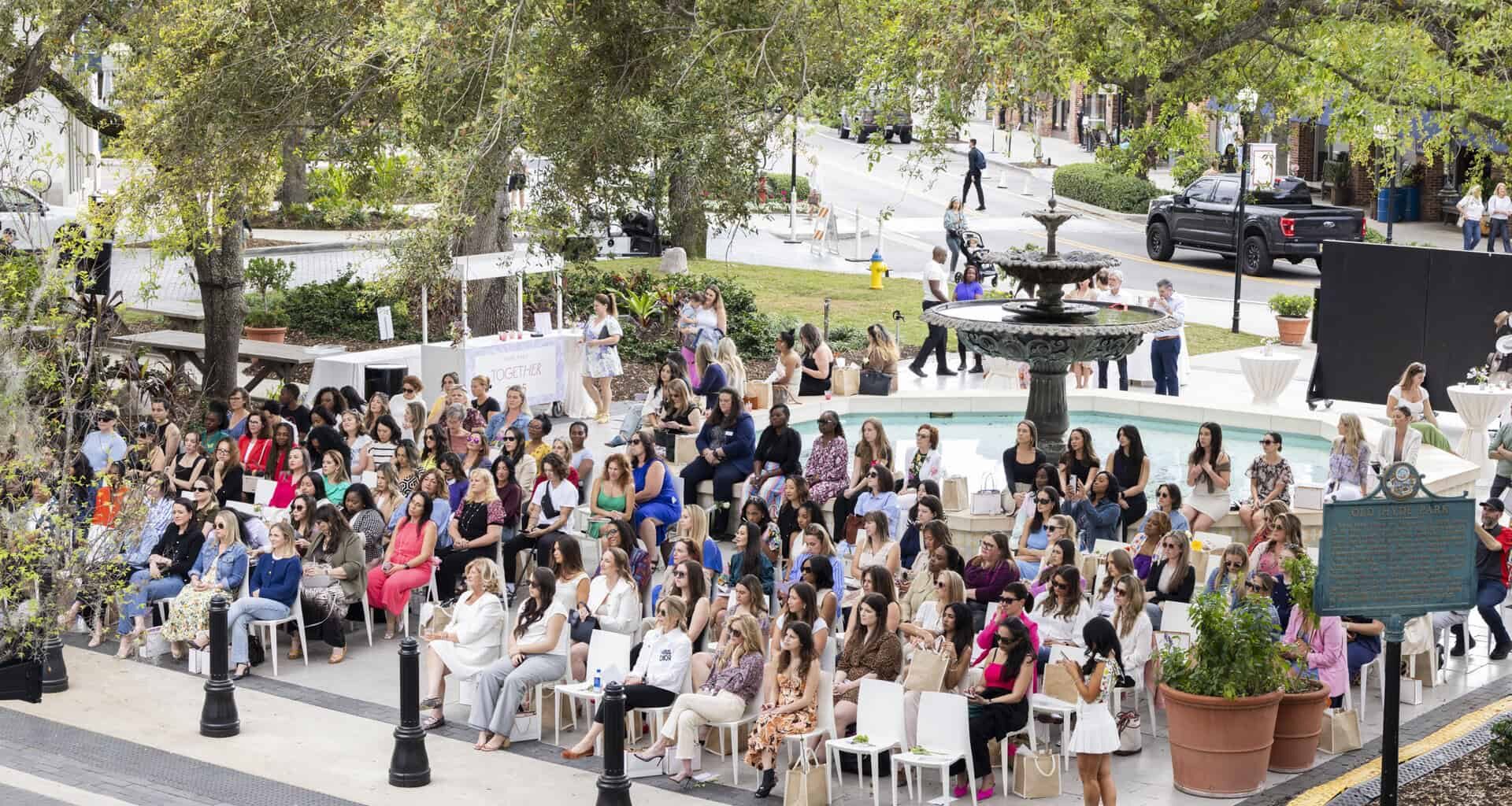 People at a Women's History Month event