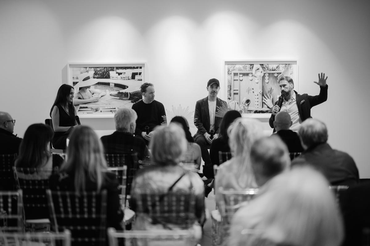 Tyler Shields, Jeffrey Czum, and Nick Mele discuss their works on view in