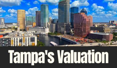 Downtown Tampa skyline along the Hillsborough River showing office towers and active construction in a fast-growing real estate market.