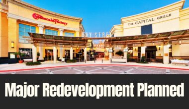 Bay Street entrance at International Plaza in Tampa, where a major redevelopment is planned.