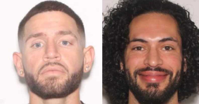 (L-R): Suspect Jean Gabriel Borja Gil De La Madr has been charged with the murder of Julien Emmanuel Cruz.