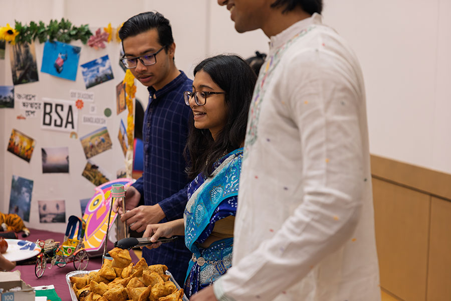 Members of the Bangladeshi Student Association at the 31st Annual International Bazaar Saturday, Feb. 14, 2026. (Mark Vaughn/Florida State University)