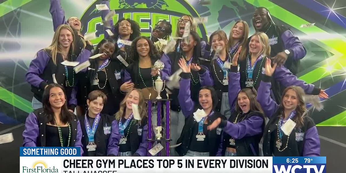 Cheer gym places top 5 in every division