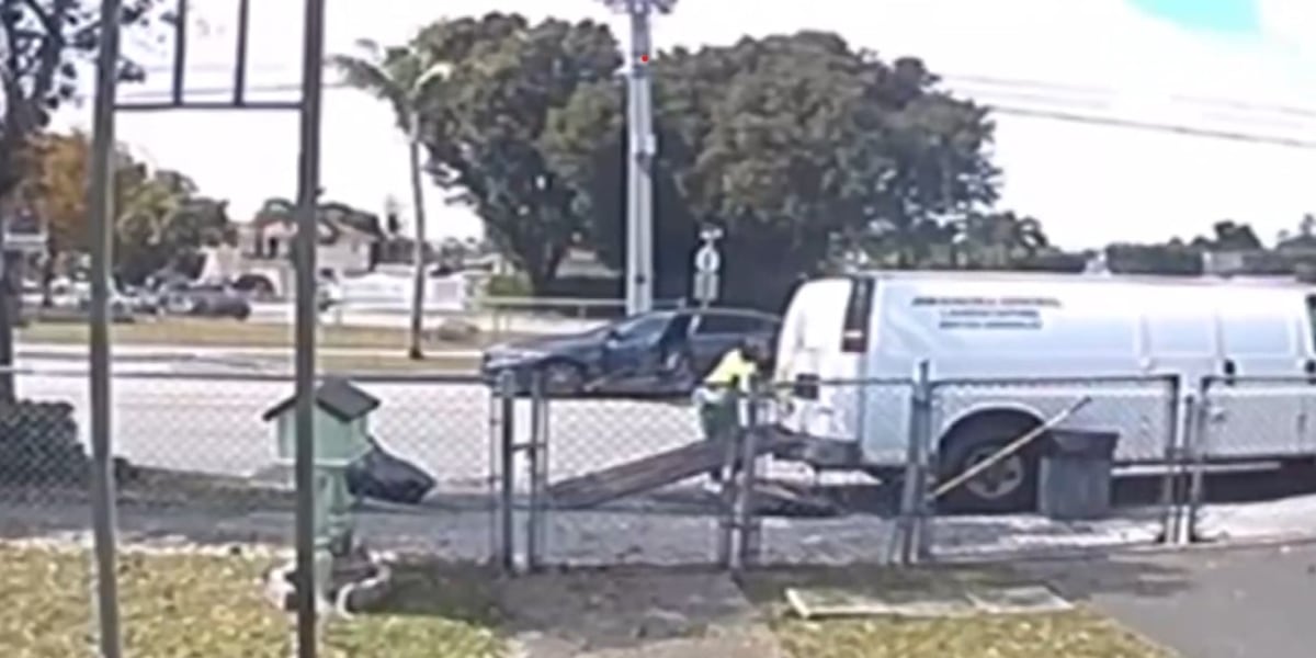 Suspect arrested after getting locked in van while trying to steal from it