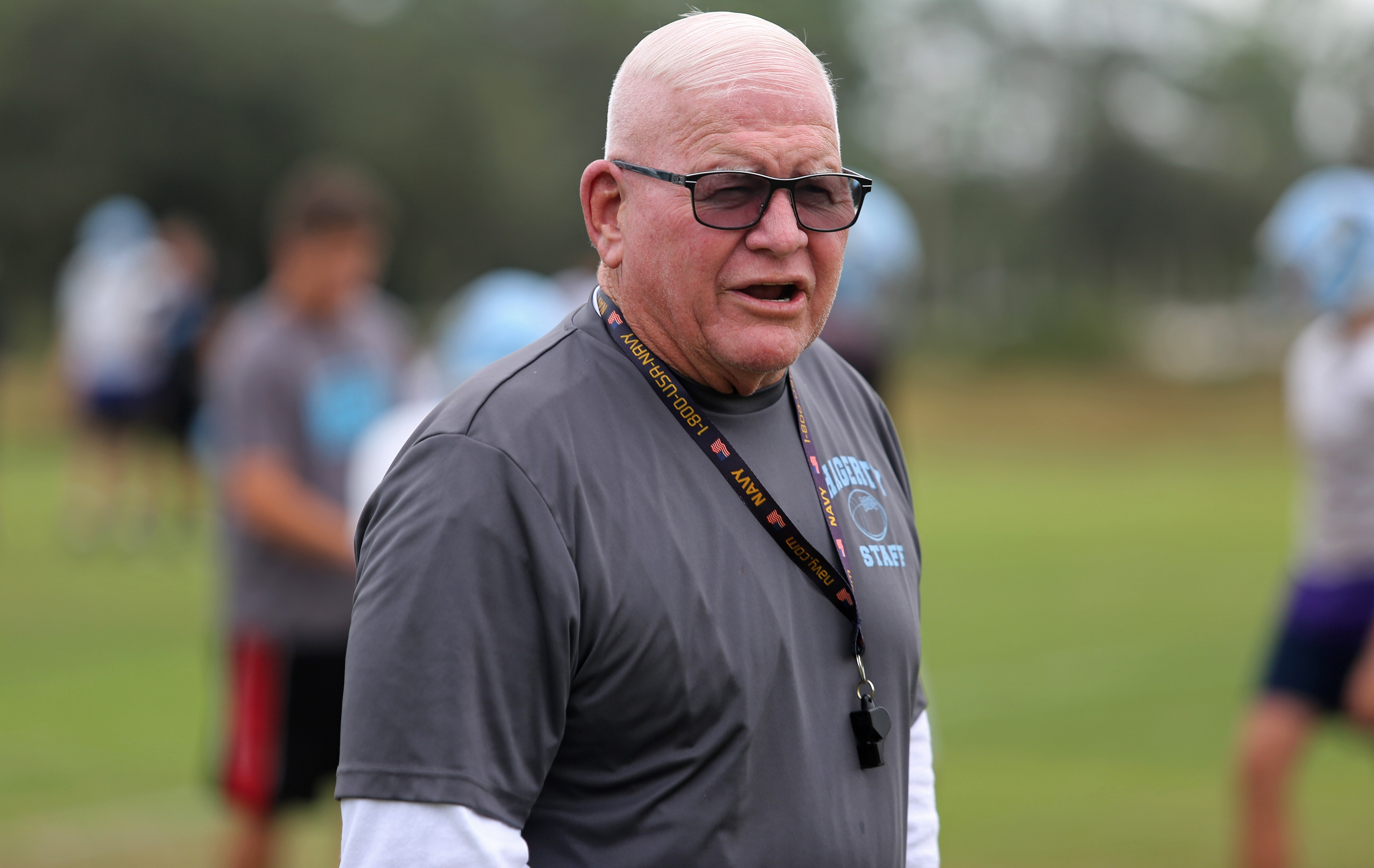 Football coach Phil Ziglar during Hagerty team practice, on Monday,...