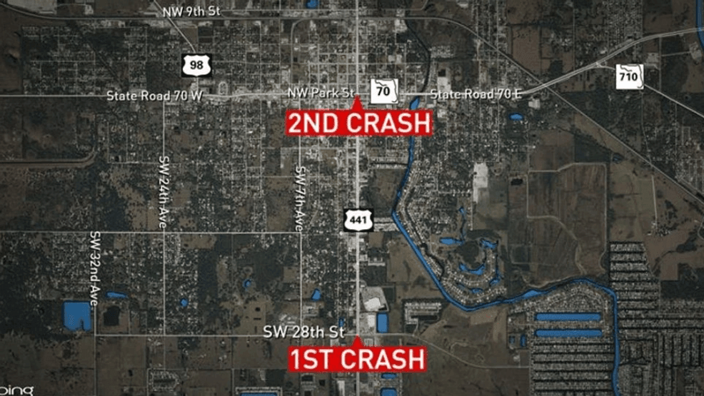 FILE - The crash occurred amid an already chaotic evening on Okeechobee roadways. Just minutes earlier, another law enforcement–related crash had taken place at U.S. 441 South and Charles Harvey Memorial Boulevard, prompting delays and rerouted traffic as emergency teams responded. (WPEC)