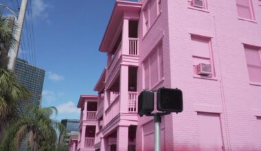 Why were these historical St. Pete buildings painted pink?