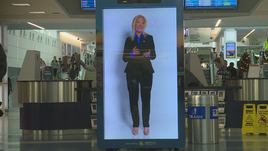 Mayor Donna Deegan 'hologram' removed from Jacksonville International Airport