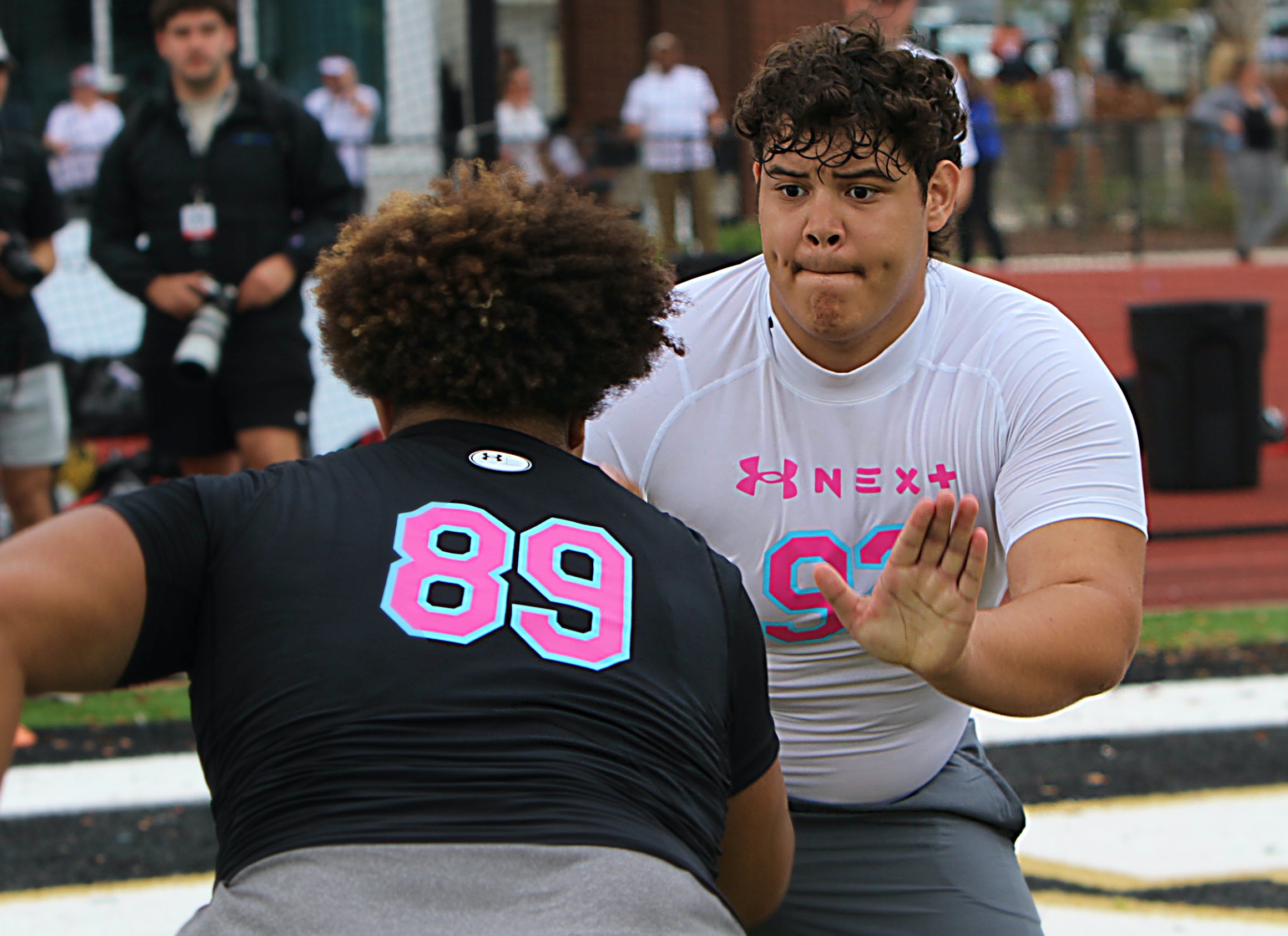 Jones 2027 offensive lineman Aaron Lucero at the Under Armour...