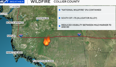 Wildfire smoke could billow into South Florida on Wednesday reducing visibility, lowering air quality