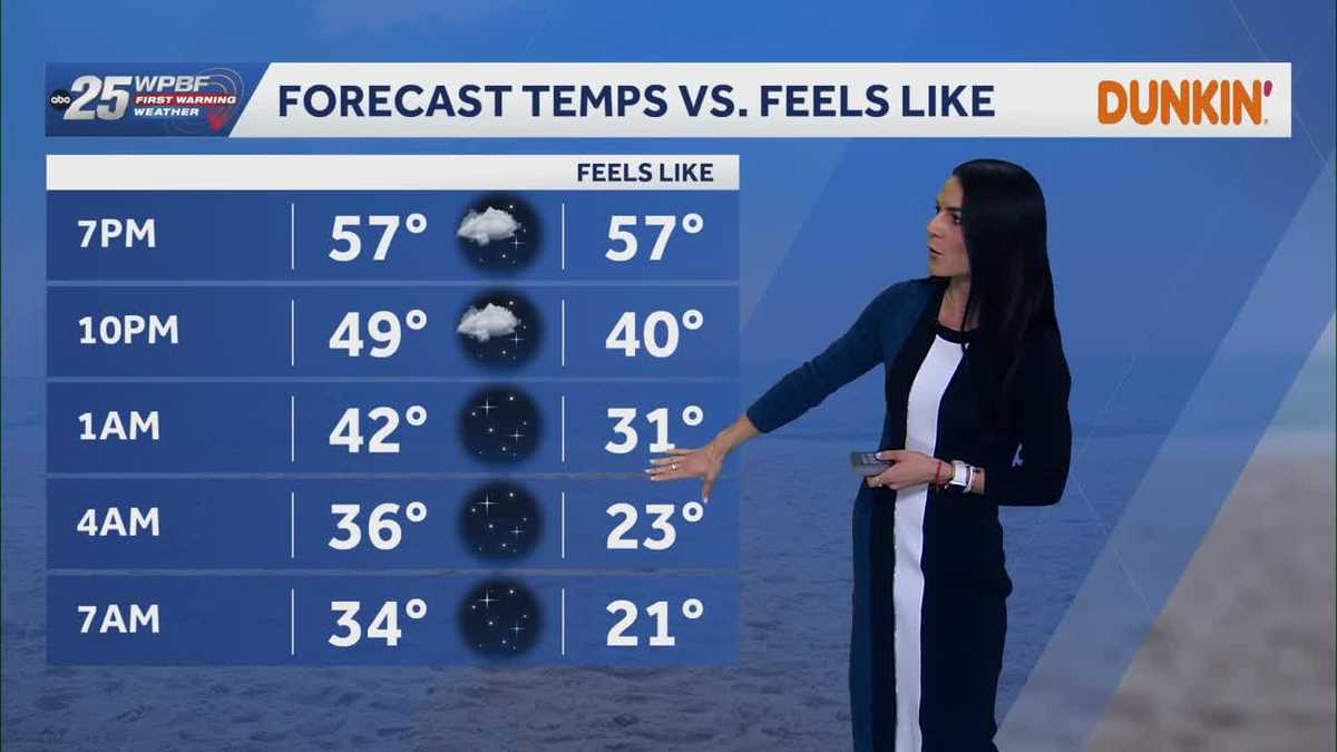 Cold Arctic blast moving into Florida