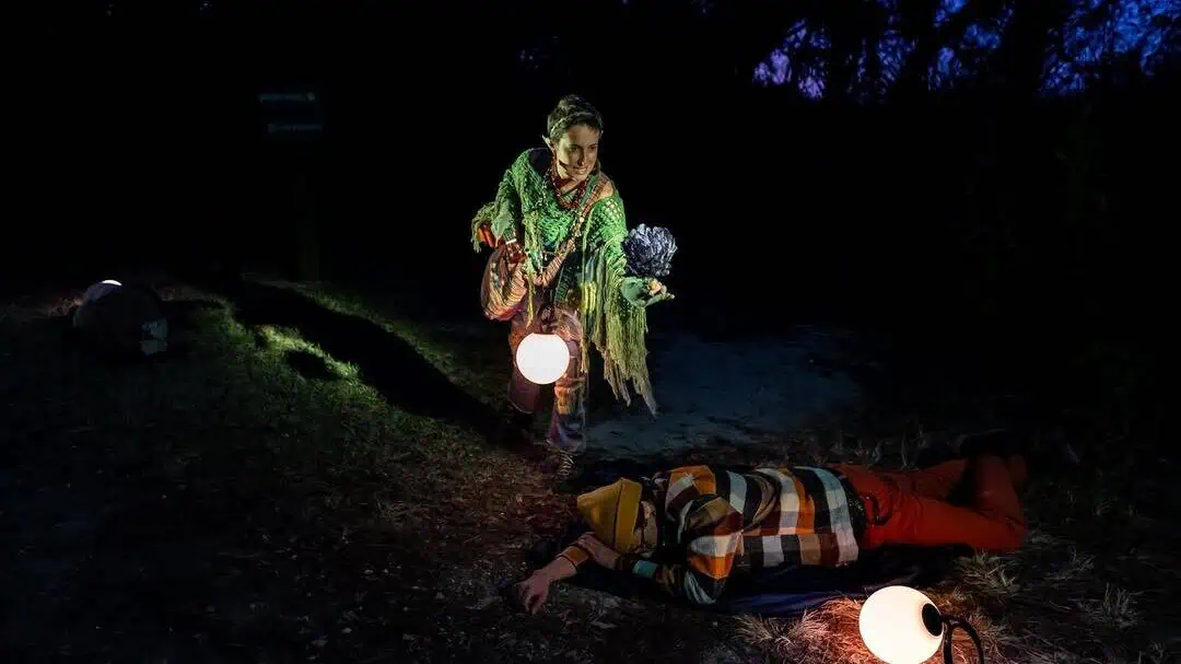 Actor performing outdoor outdoors