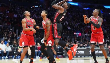 Miami Heat build 54-point lead, roll past Chicago Bulls 134-91 with Adebayo, Larsson each scoring 20