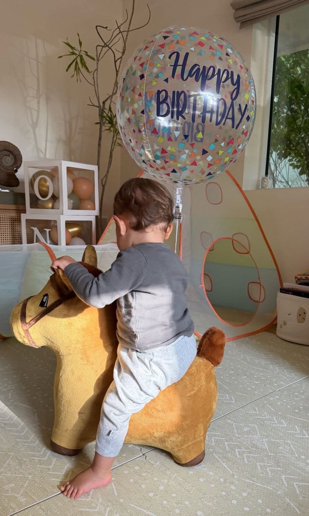 Her son recently celebrated his first birthday