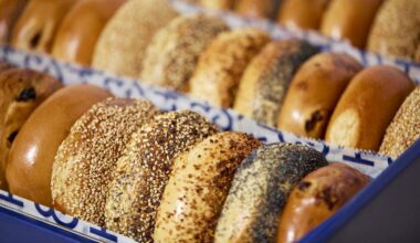 The catering box at H&H Bagels, which is opening in Miami.