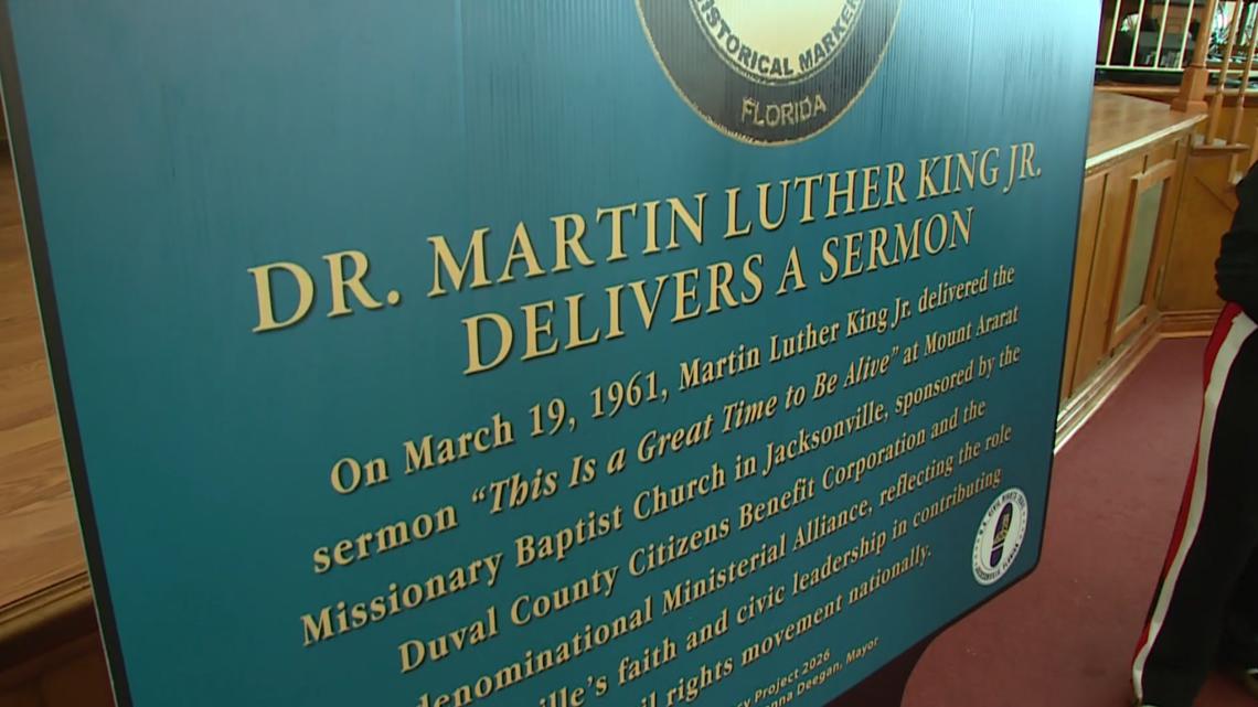 Jacksonville unveils first U.S. Civil Rights Trail marker, reigniting memories of Dr. King's visit