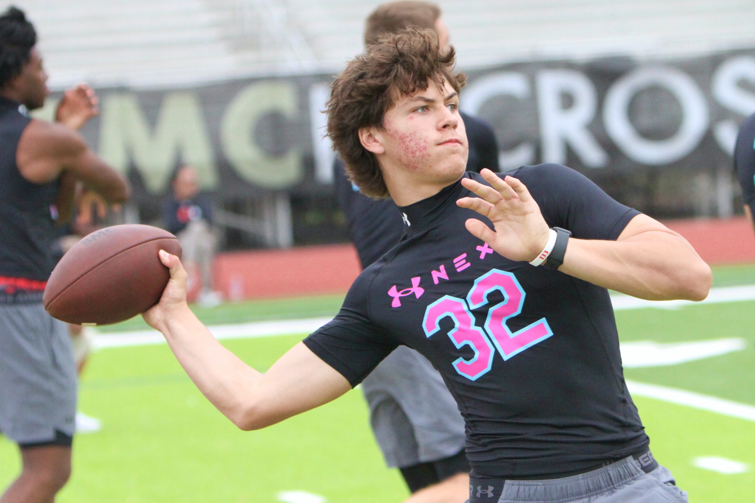 Bishop Moore 2028 quarterback Blake McCullough at the Under Armour...
