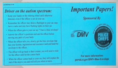 Florida considers "blue envelope" bill to aid autistic drivers during traffic stops