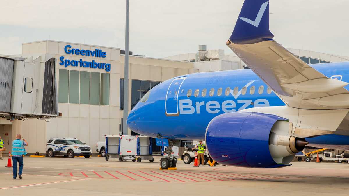 Breeze Airways expands routes at GSP Airport