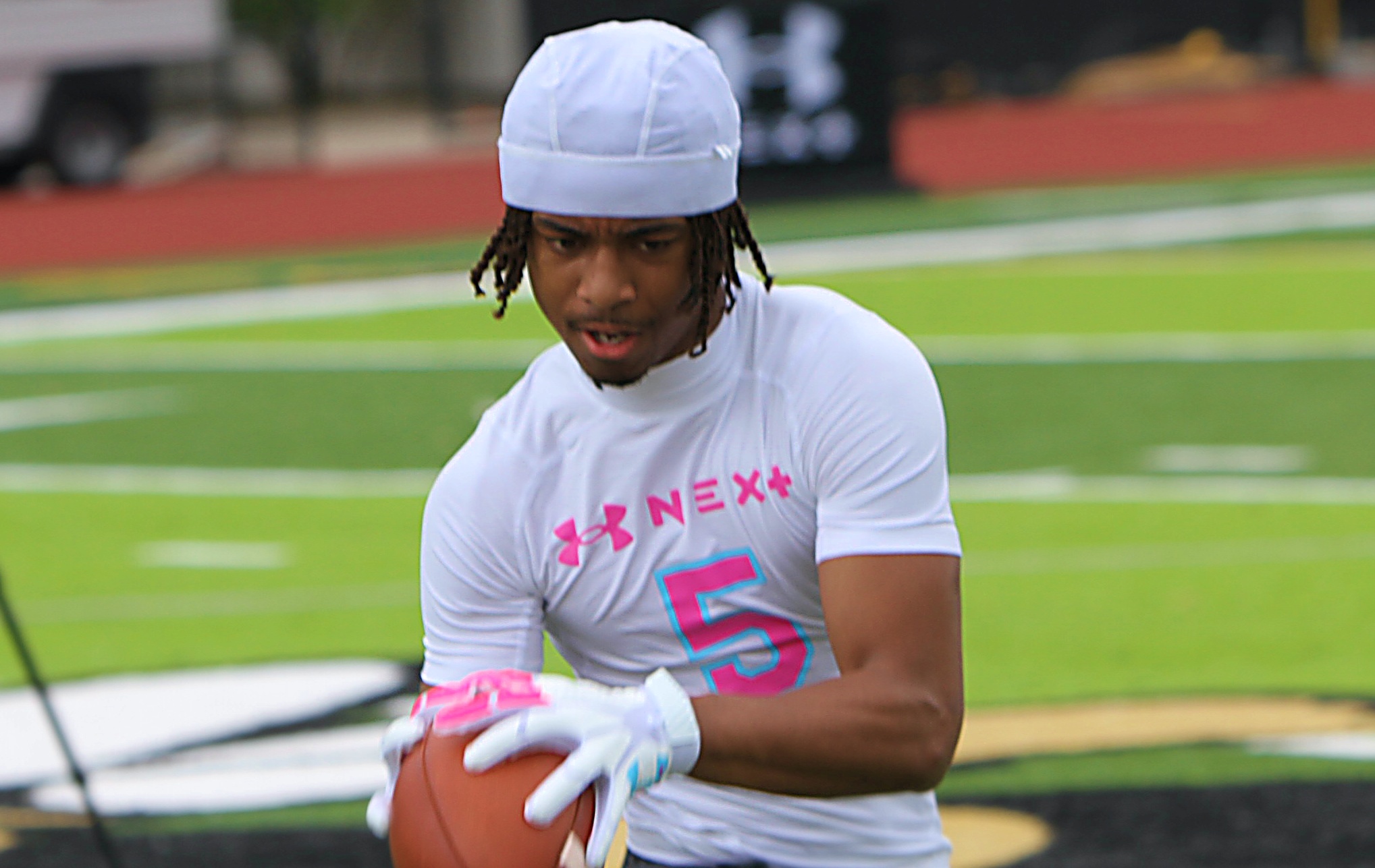 TFA 2028 athlete Brian Dillard at the Under Armour Camp...