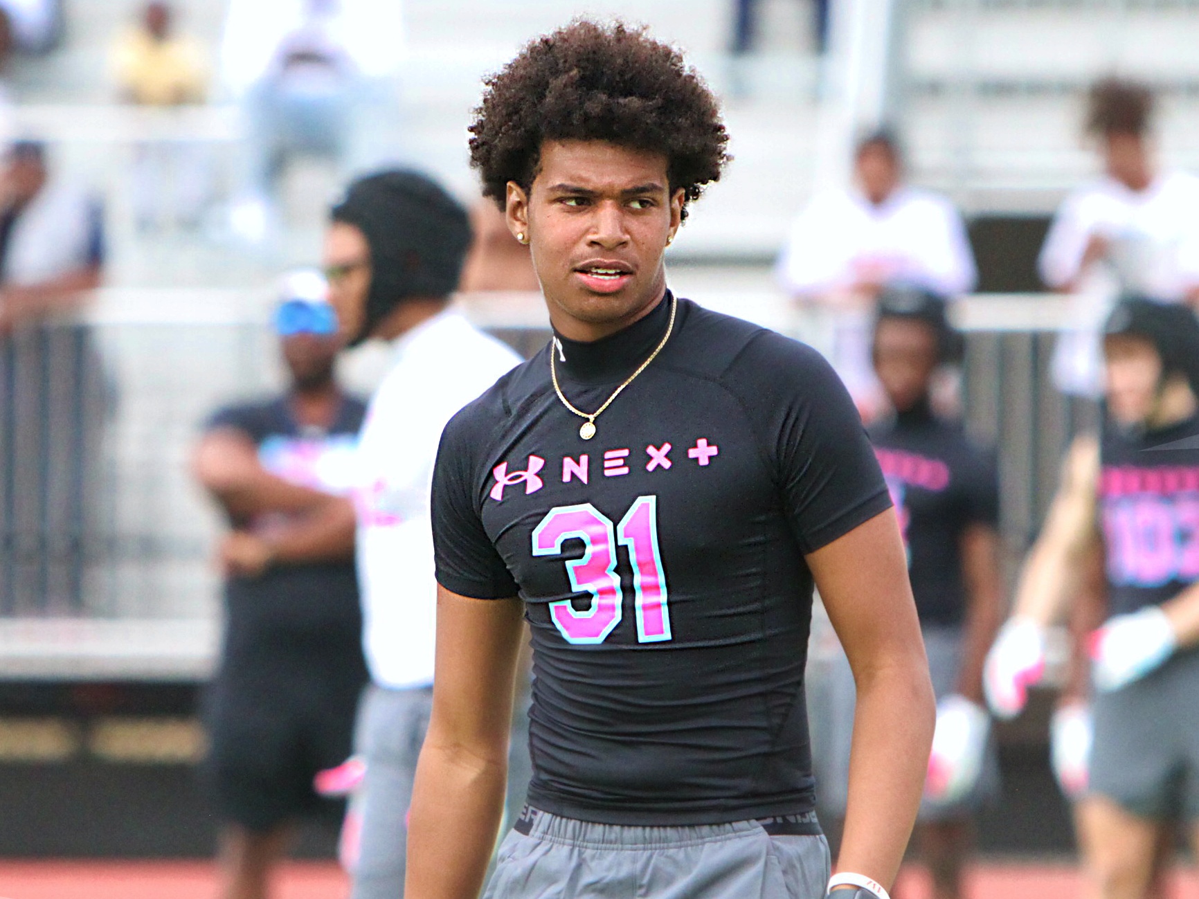 Lake Howell 2028 quarterback Brycen Marbrey at the Under Armour...