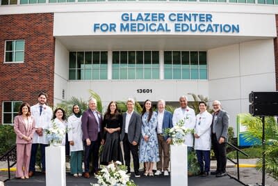 On Thursday morning, AdventHealth Tampa and the Glazer family hosted an unveiling at the hospital’s hub for graduate medical education programs. 
(photo courtesy: AdventHealth)