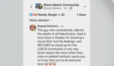 Woman addresses Miami Beach city commission meeting about being questioned for Facebook post criticizing mayor