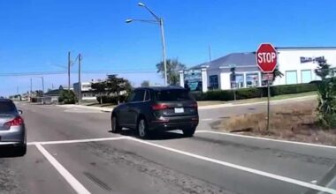 Dashcam video shows driver running stop sign in Florida