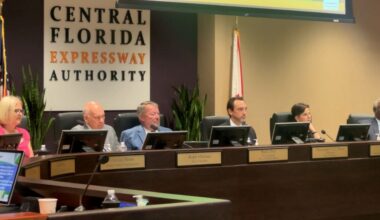 The Central Florida Expressway Authority Board meets on Oct. 9, 2025, to approve a connector road project from State Road 417 to Orlando Sanford International Airport. (Spectrum News/Massiel Leyva)