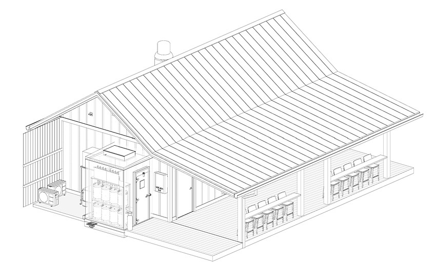 The courtside cabana for the restaurant and pickleball venue planned at 2989 Mayport Road in Mayport.