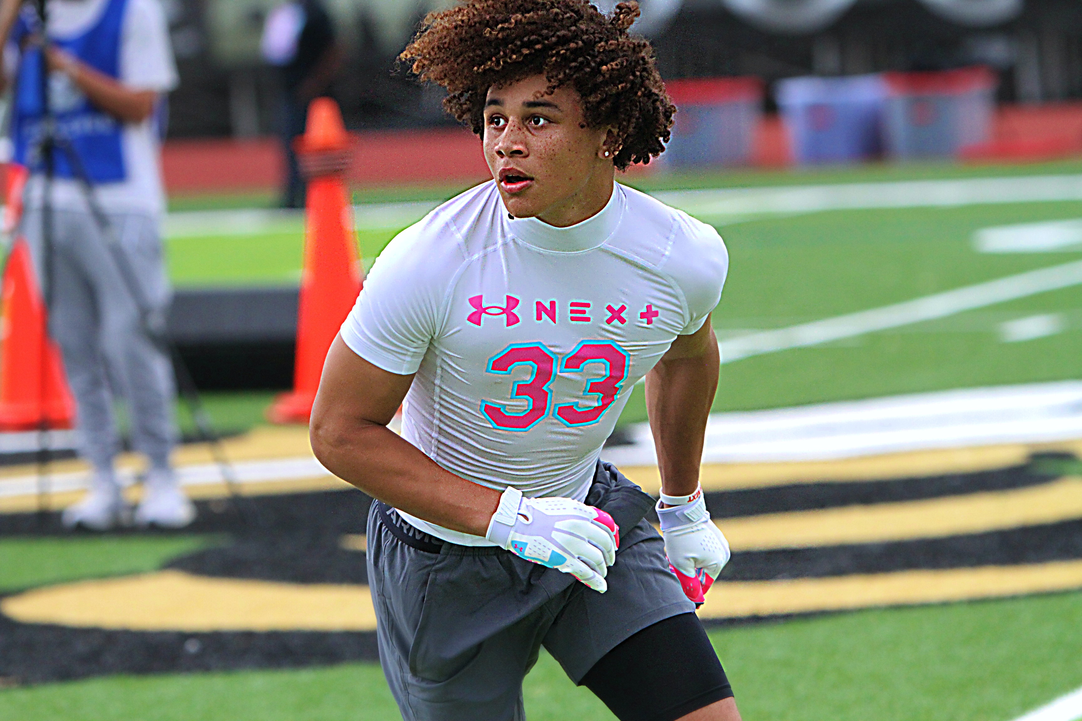 Edgewater 2027 receiver Cole Emanuel at the Under Armour Camp...