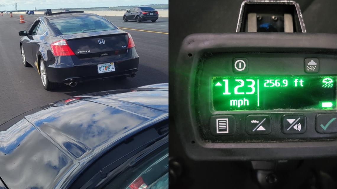 FHP: 'Super speeder' arrested after going almost 70 mph over speed limit on Howard Frankland Bridge