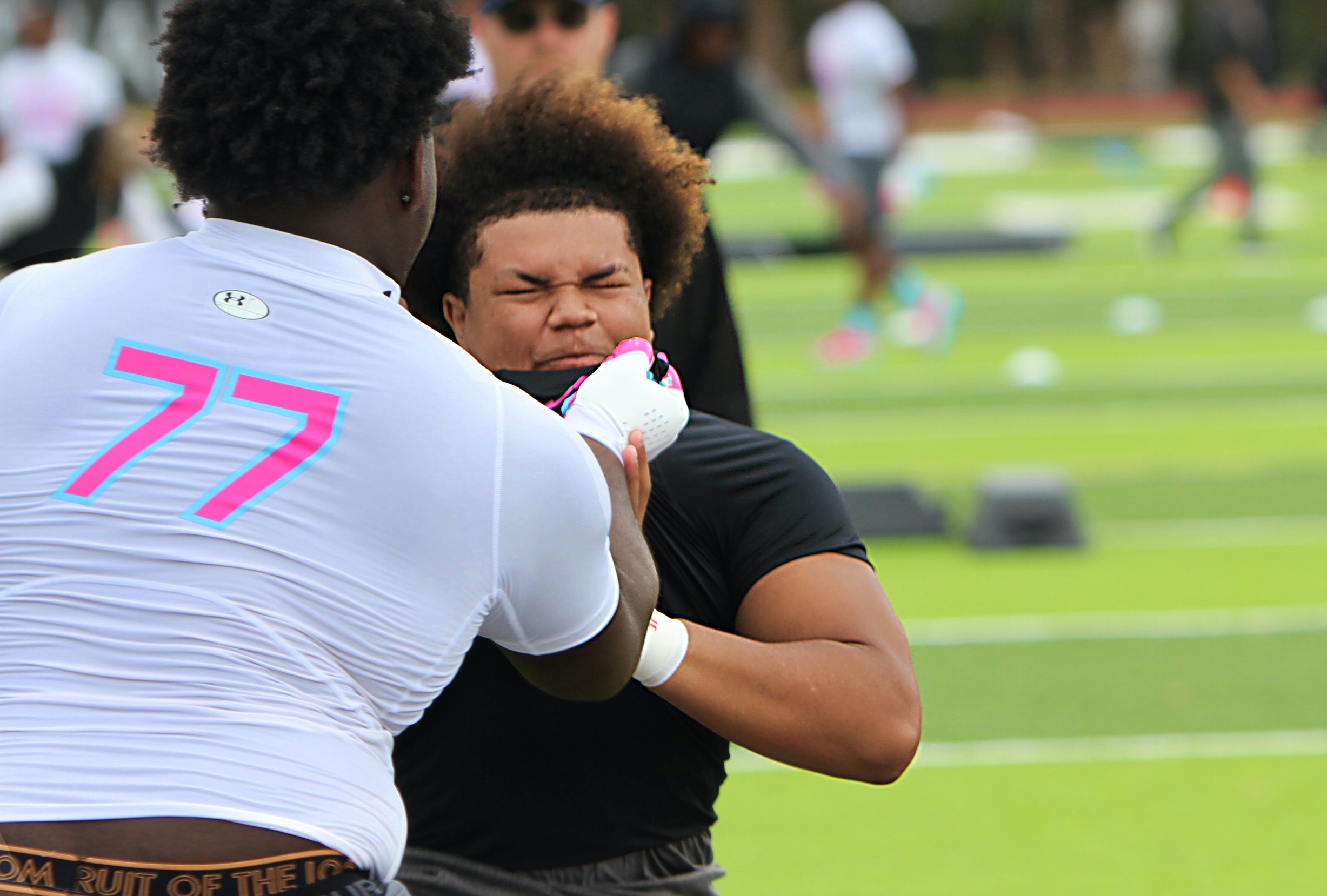 Lake Nona 2028 defensive lineman Darren White-Jackson at the Under...
