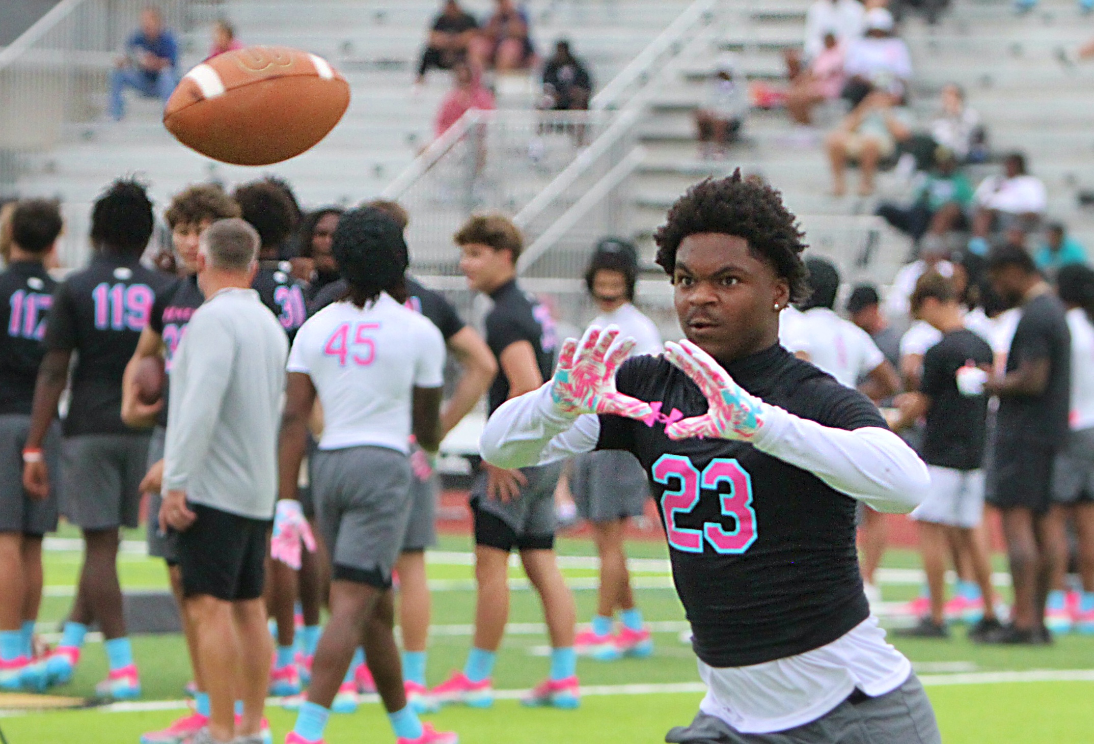 Evans 2028 defensive back Demetre Pryor at the Under Armour...