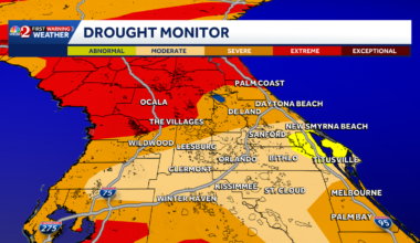 Central Florida in moderate to extreme drought conditions