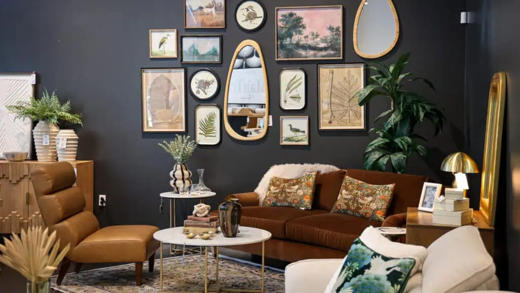 The interior of a furniture store